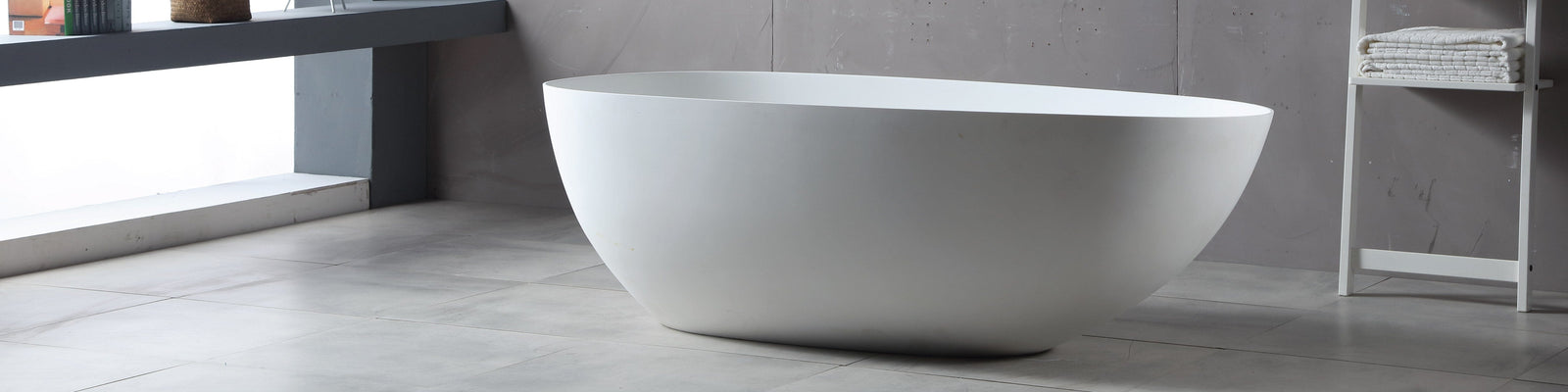 Small Freestanding Double Ended Bath 1300 x 715mm - Pico - Furniture123